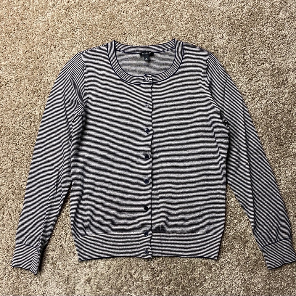 Talbots Midweight Button Down Metallic Cardigan S - image 1